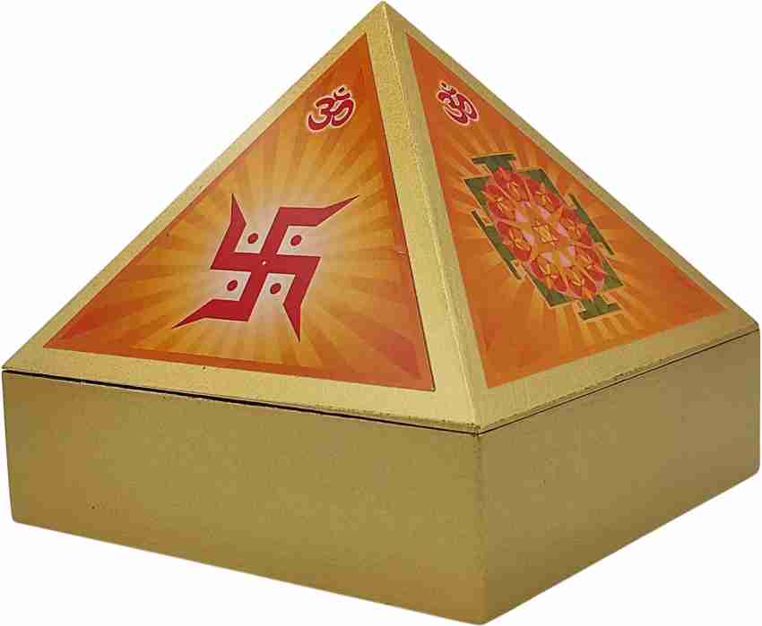 Wooden Pyramid Wish Box for Attracting Abundance ,Mystery Box, Manifestation Reiki Box , Money Attraction Kit , Shree yantra box